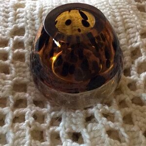 Leopard Print Glass Vase